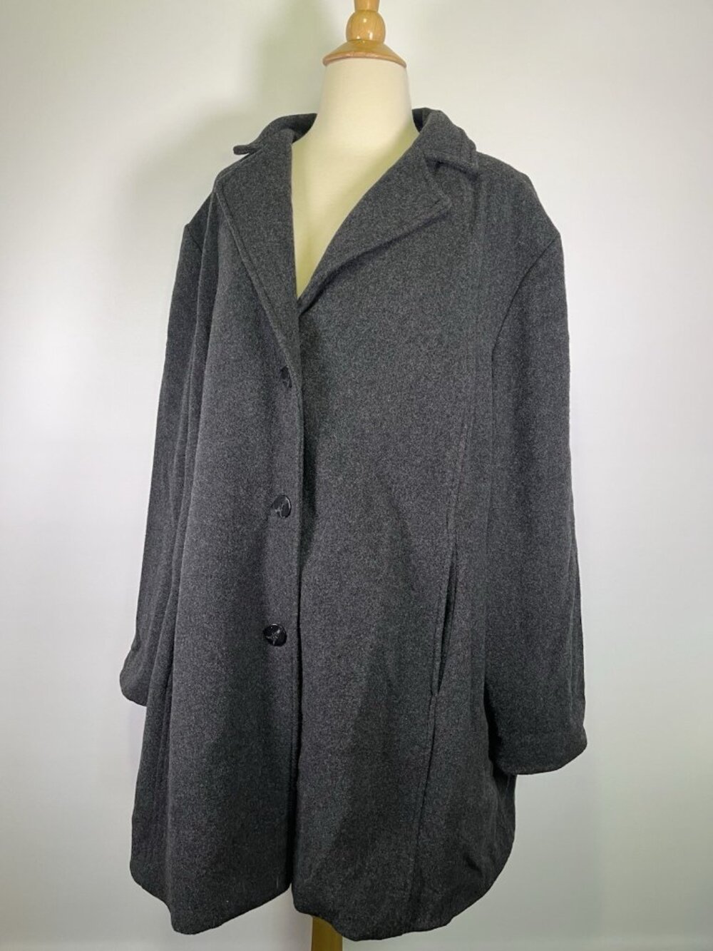 Carté Oversized Gray Wool Blend Coat Relaxed Fit 3X Winter Capsule Outdoor